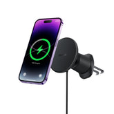 Baseus CW01 Magnetic Wireless Charging Car Mount Air Vent Version 15W Cluster Black